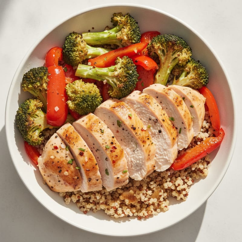 Chicken and Roasted Vegetable Protein Bowl