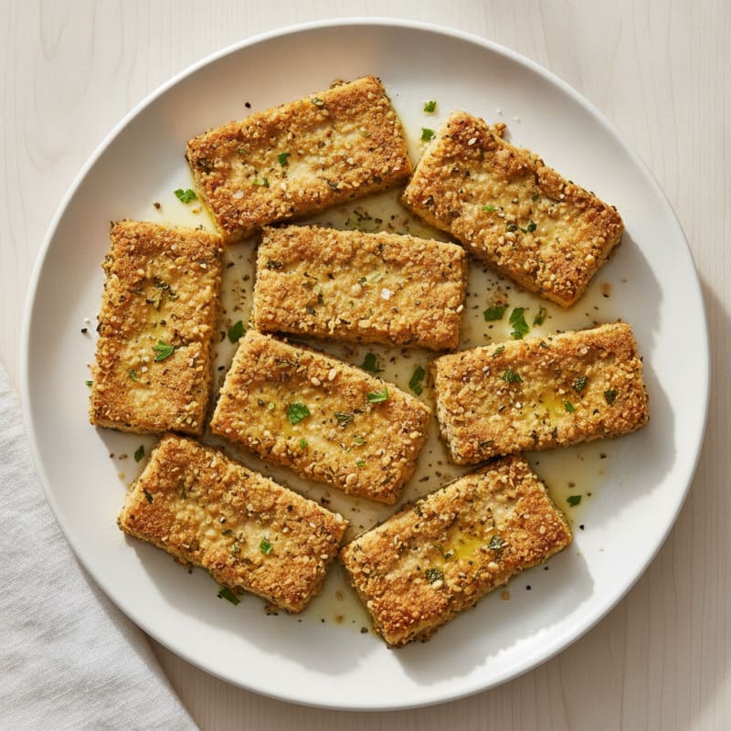 Lemon-Herb Baked Tofu Slices