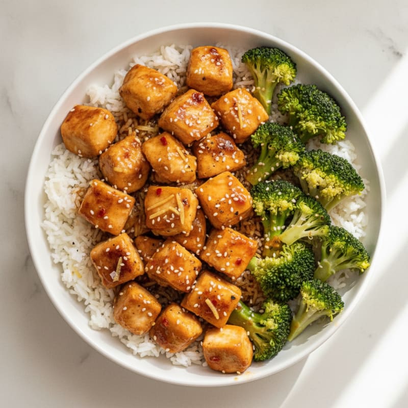 Sweet Chili Chicken and Broccoli Bowl