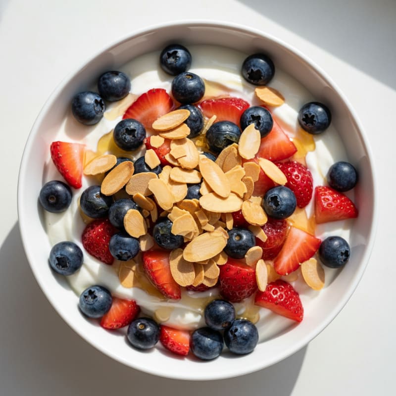 Greek Yogurt Parfait with Berries and Almonds