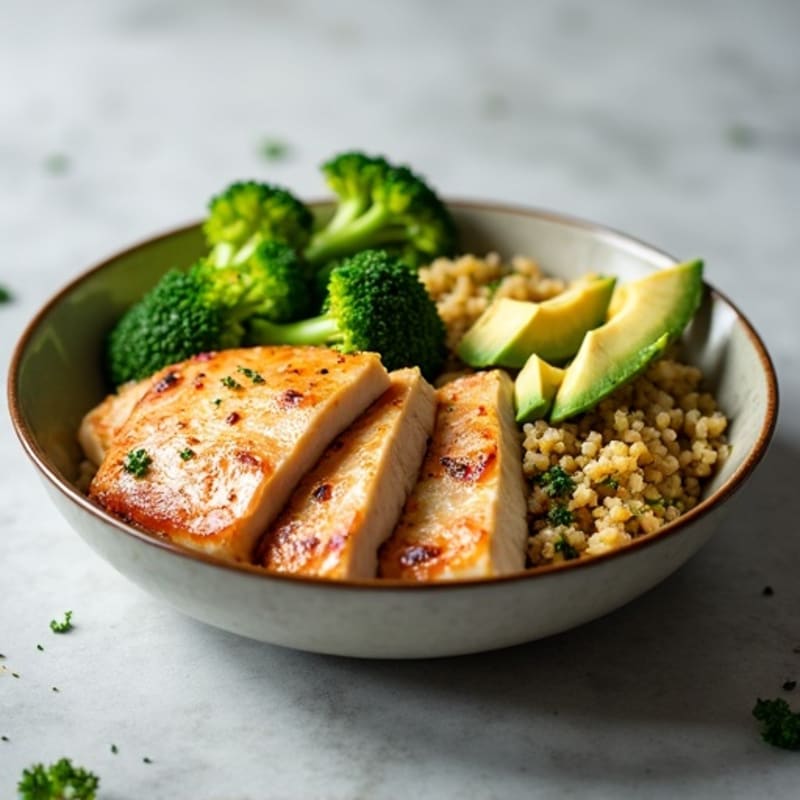 Seared Turkey Breast with Quinoa and Roasted Broccoli