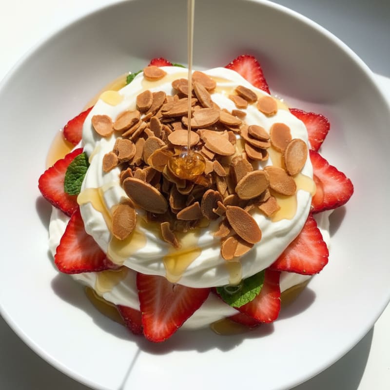 Greek Yogurt Protein Parfait with Almonds