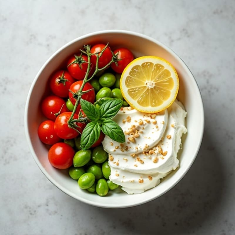 Creamy Cottage Cheese Bowl with Roasted Cherry Tomatoes