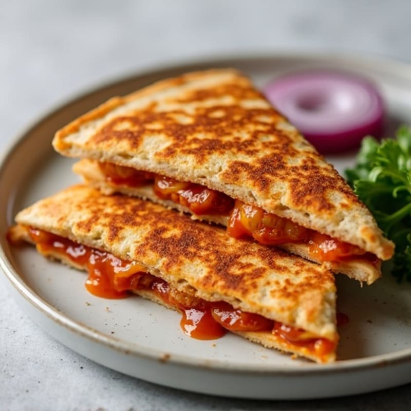 Crispy BBQ Chicken Whole Wheat Quesadilla