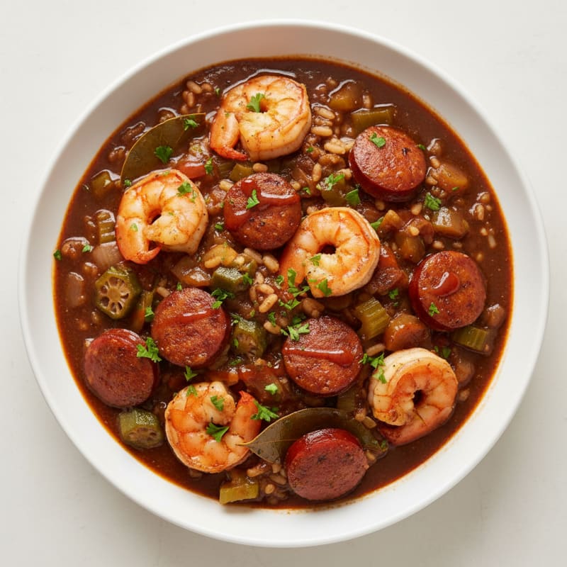 Creole Shrimp and Sausage Gumbo
