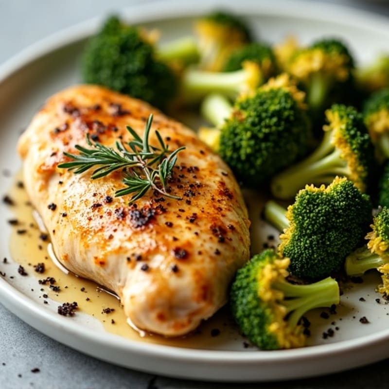 Sheet Pan Lemon Herb Roasted Chicken and Crispy Broccoli