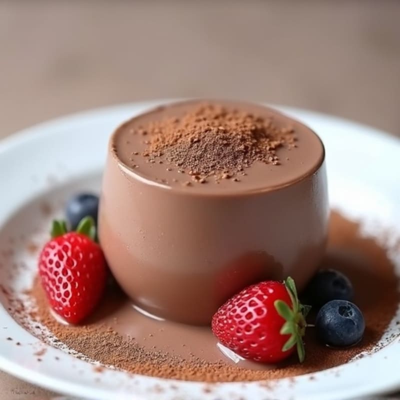 Silky Chocolate Protein Pudding with Chia Seeds