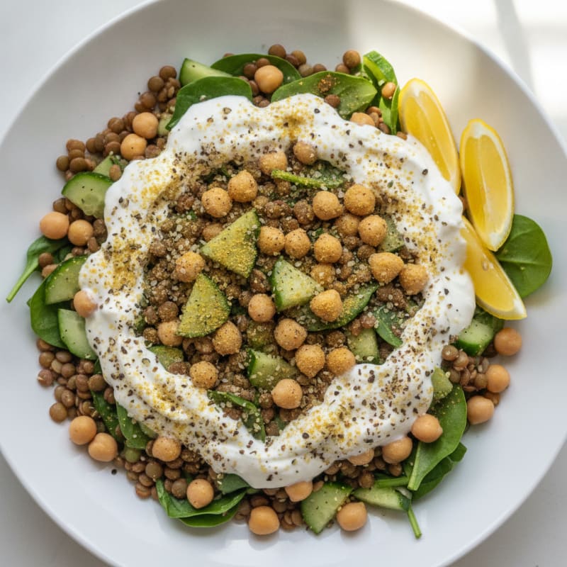 Lentil and Chickpea Protein Bowl