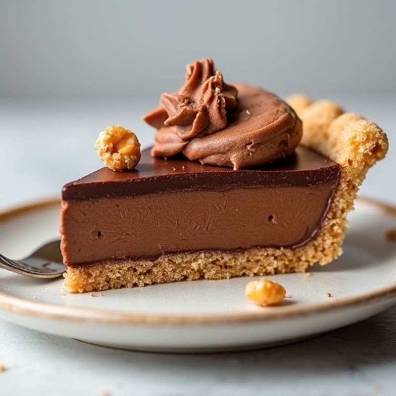 No-Bake Chocolate Protein Peanut Butter Pie