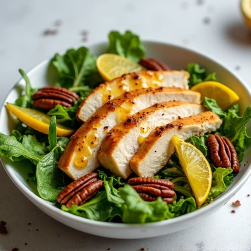 Honey-Drizzled Warm Goat Cheese and Roasted Pecan Salad
