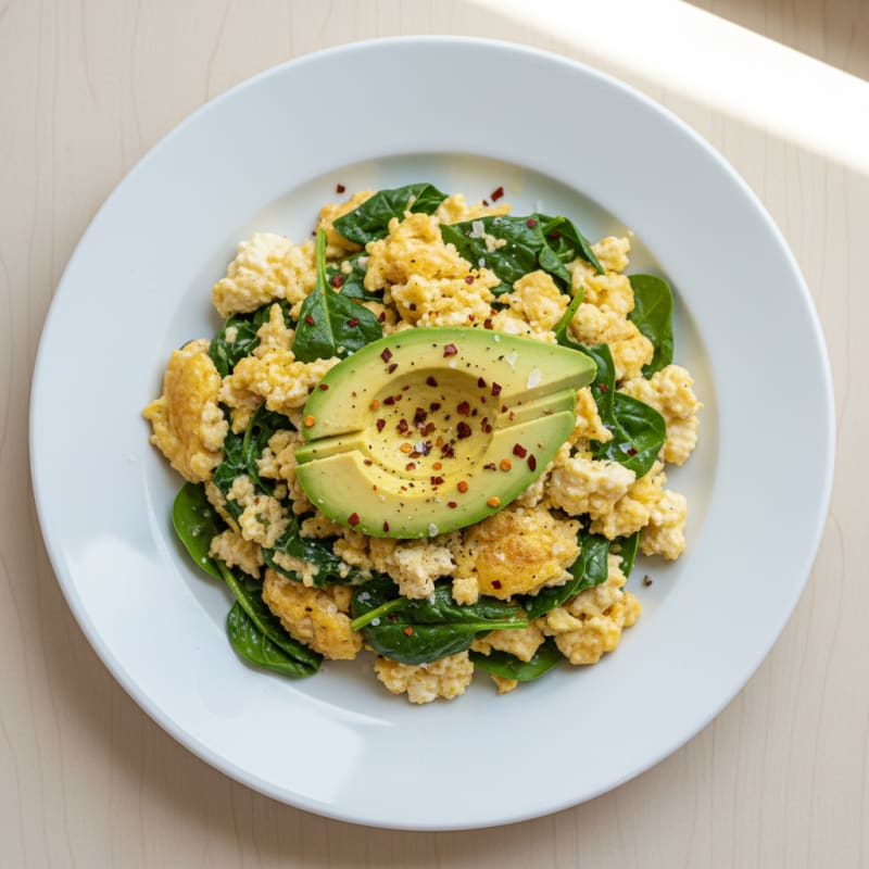 Avocado Cottage Cheese Scramble