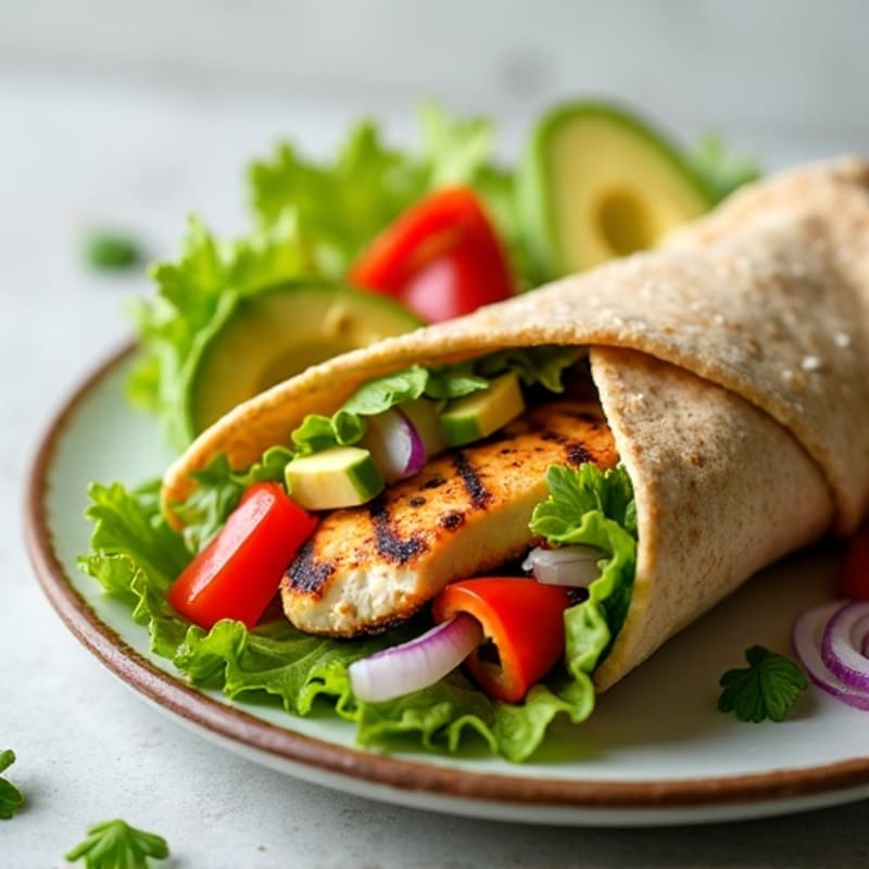 Fresh Grilled Chicken and Vegetable Wrap