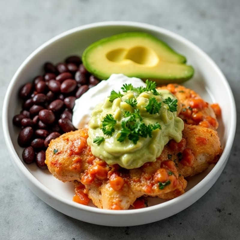 Creamy Chipotle Chicken with Rich Black Beans and Avocado