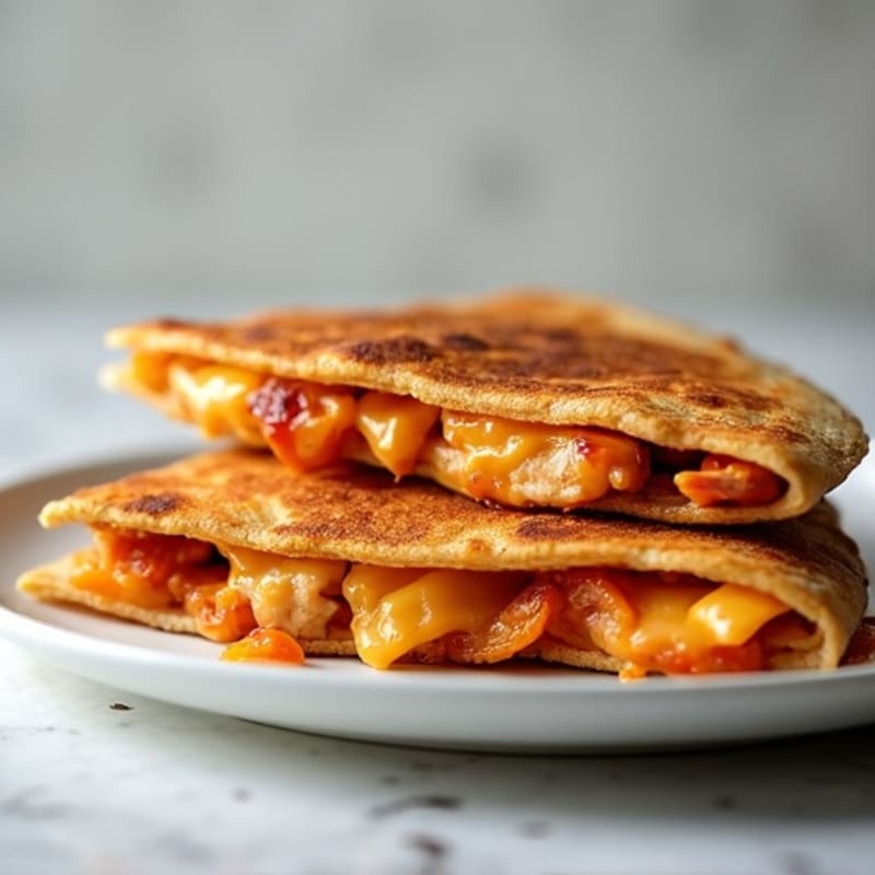 Crispy Whole Wheat BBQ Chicken Quesadilla