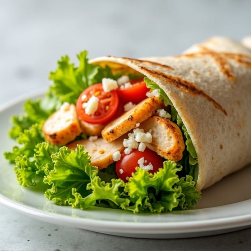 Grilled Chicken Caesar Wrap with Fresh Romaine