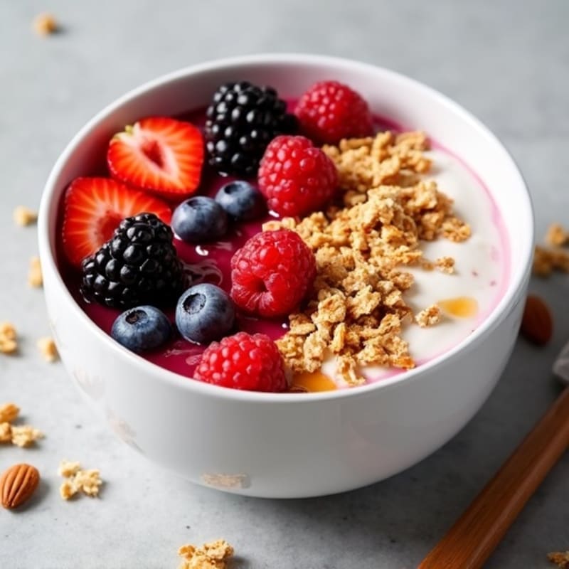 Protein-Packed Berry Crunch Greek Yogurt Bowl