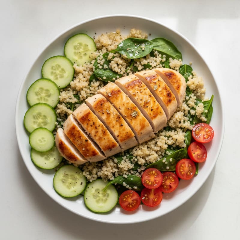 Lemon Herb Chicken and Quinoa Bowl
