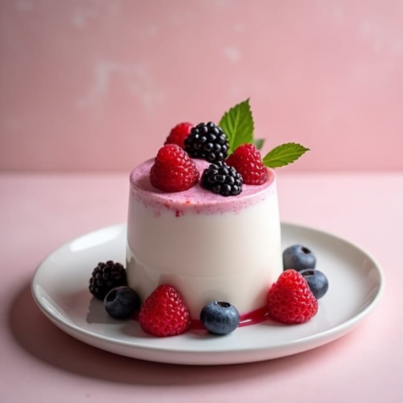 Silky Greek Yogurt Protein Mousse with Berries