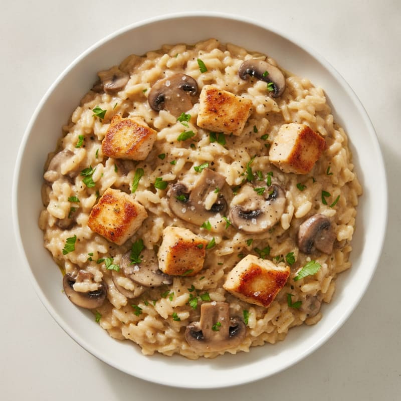 Creamy Parmesan Mushroom Risotto