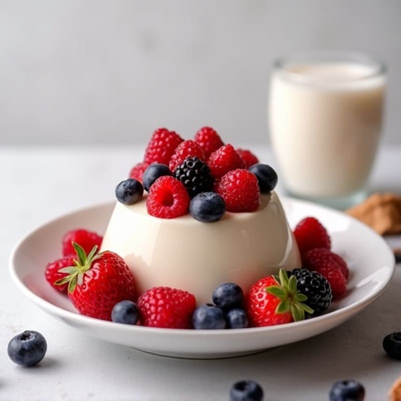 Cottage Cheese Protein Pudding with Fresh Berries