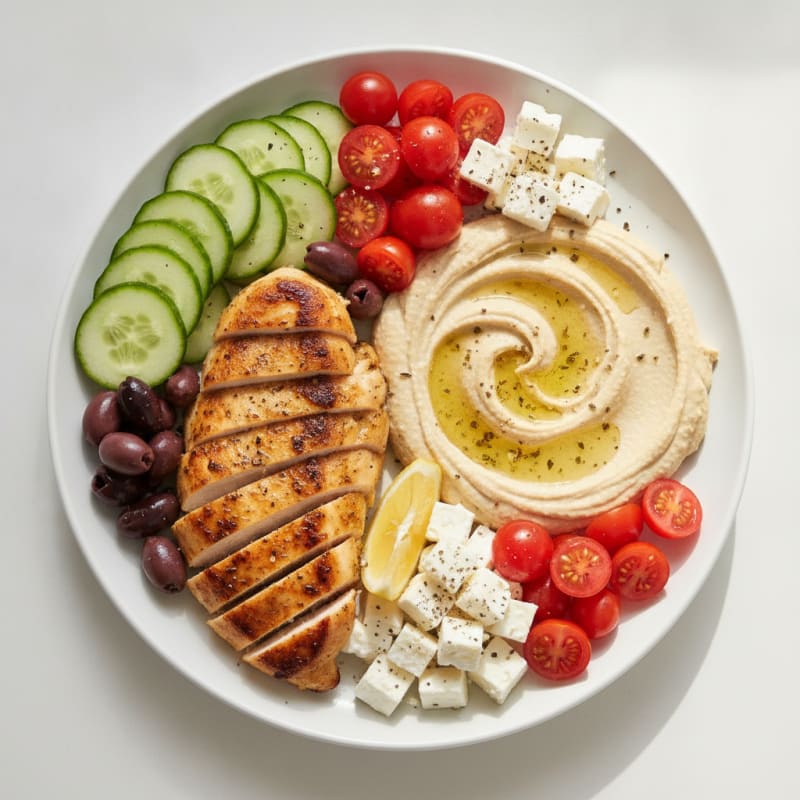 Mediterranean Hummus Vegetable Platter