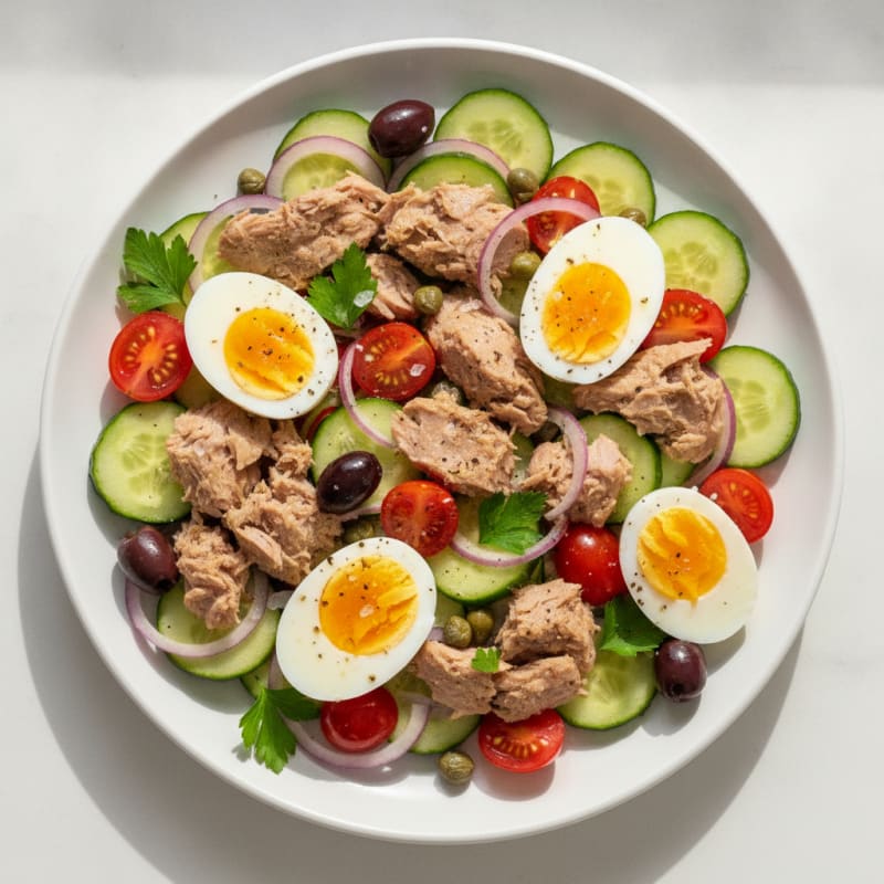 Mediterranean Tuna and Egg Salad