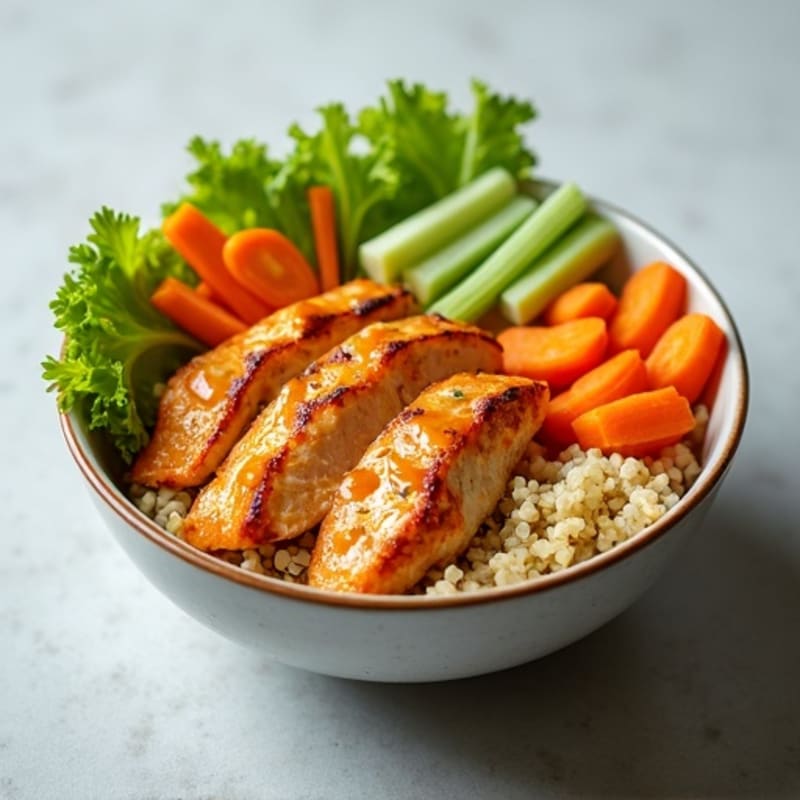 Creamy Buffalo Chicken Bowl with Fresh Veggies