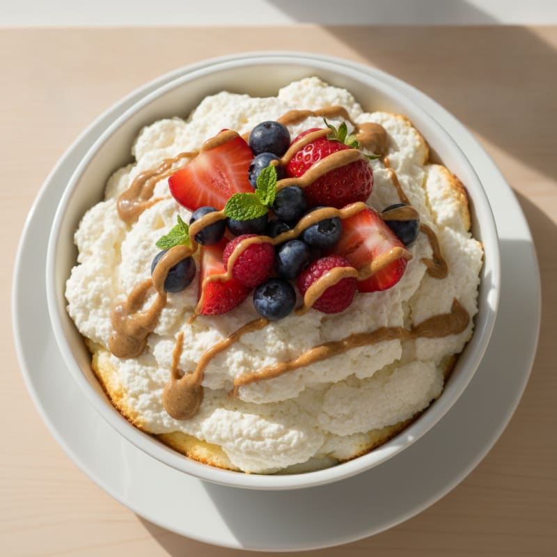Silky Greek Yogurt Protein Mousse with Fresh Berries