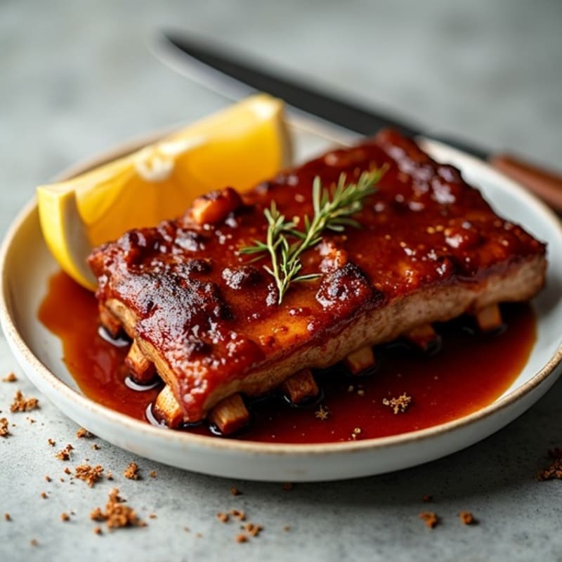 Slow-Cooked Sticky Tangy BBQ Pork Ribs