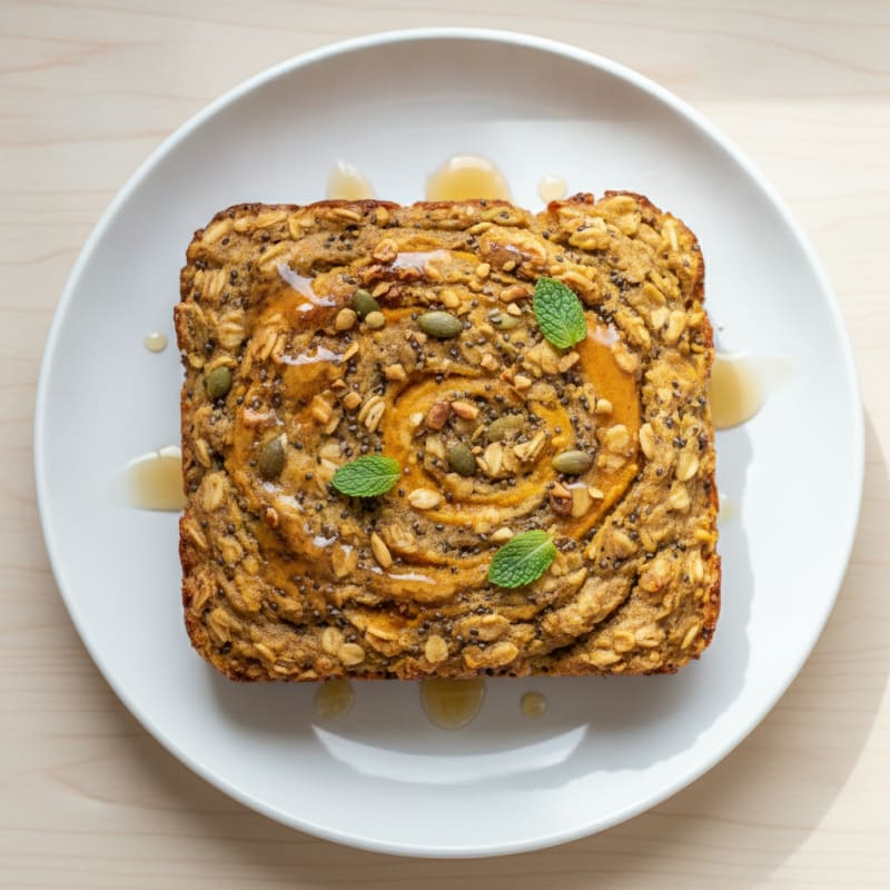 Maple Pumpkin Chia Baked Oats