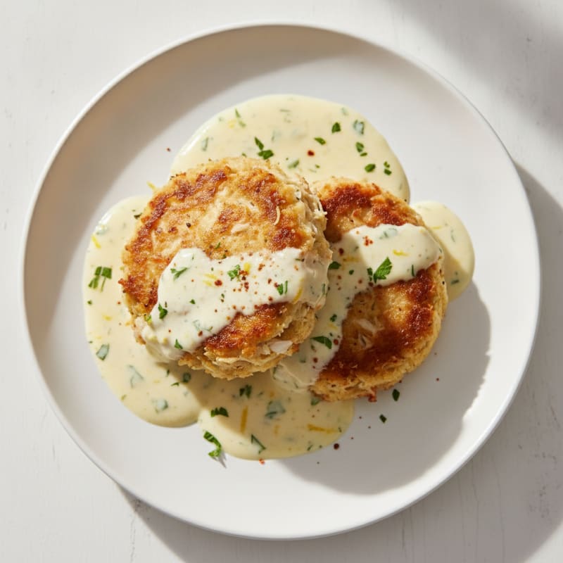 Pan-Seared Crab Cakes with Lemon Aioli