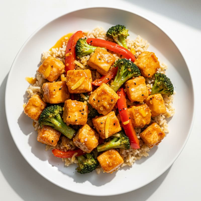 Crispy Orange-Glazed Chicken Stir-Fry