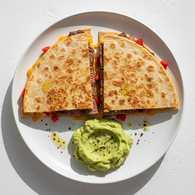 Carne Asada Quesadillas with Guacamole