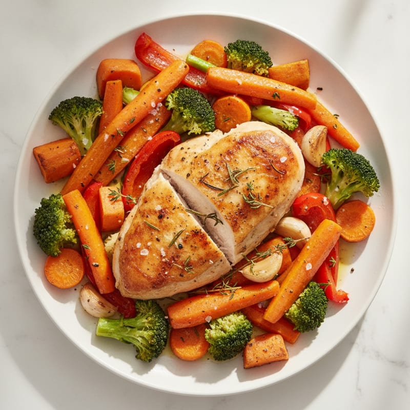 Herb-Roasted Chicken with Roasted Vegetables