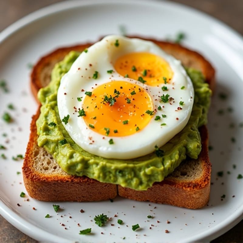 Crispy Ezekiel Toast with Smashed Avocado, Hard-Boiled Eggs, and Everything Bagel Seasoning