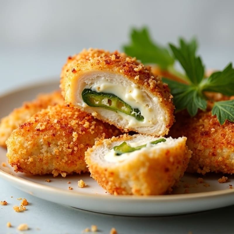 Crispy Jalapeno Popper Stuffed Chicken