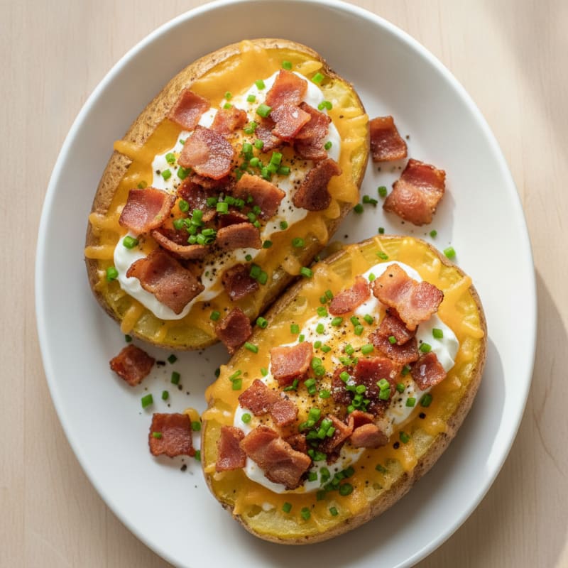 Bacon Cheddar Stuffed Potatoes