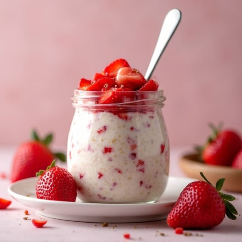 Creamy Strawberry Shortcake Overnight Oats