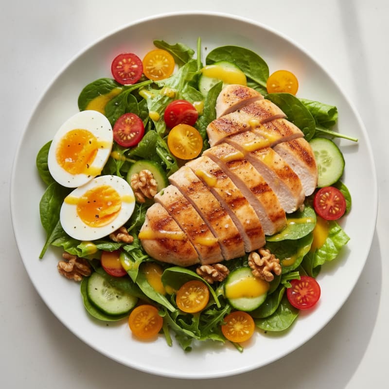 Zesty Chicken and Egg Power Salad