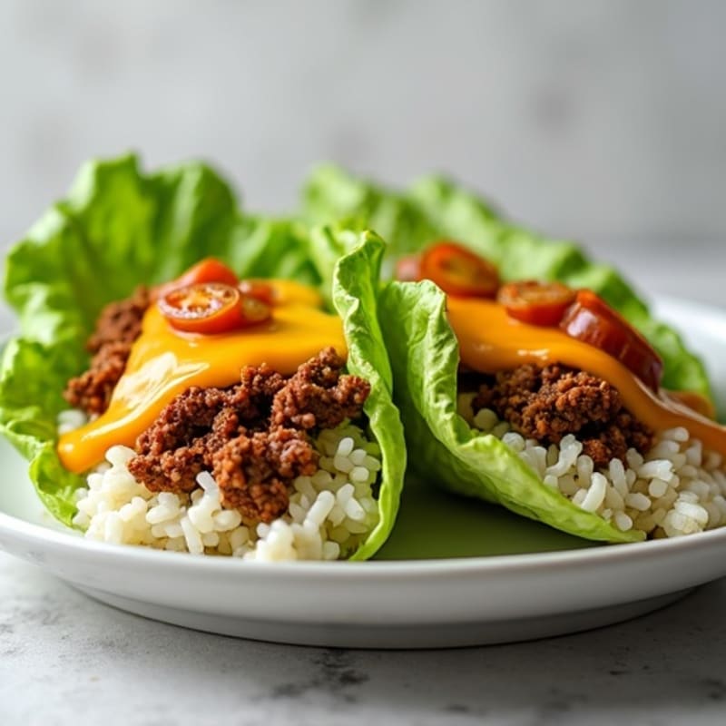 Crispy Ground Beef and Rice Wraps with Melty Cheese and Candied Jalapeños
