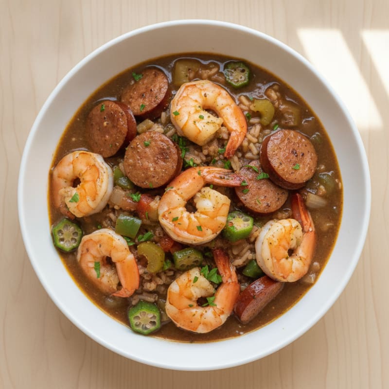 Creole Shrimp and Sausage Gumbo