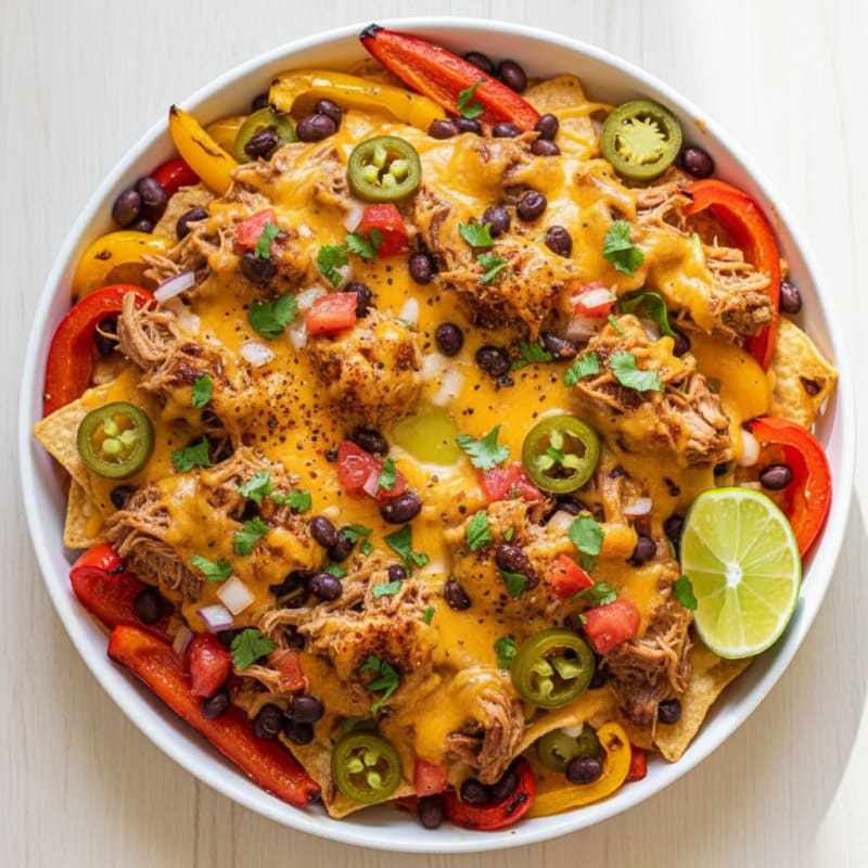 Smoky Pulled Pork Nacho Platter