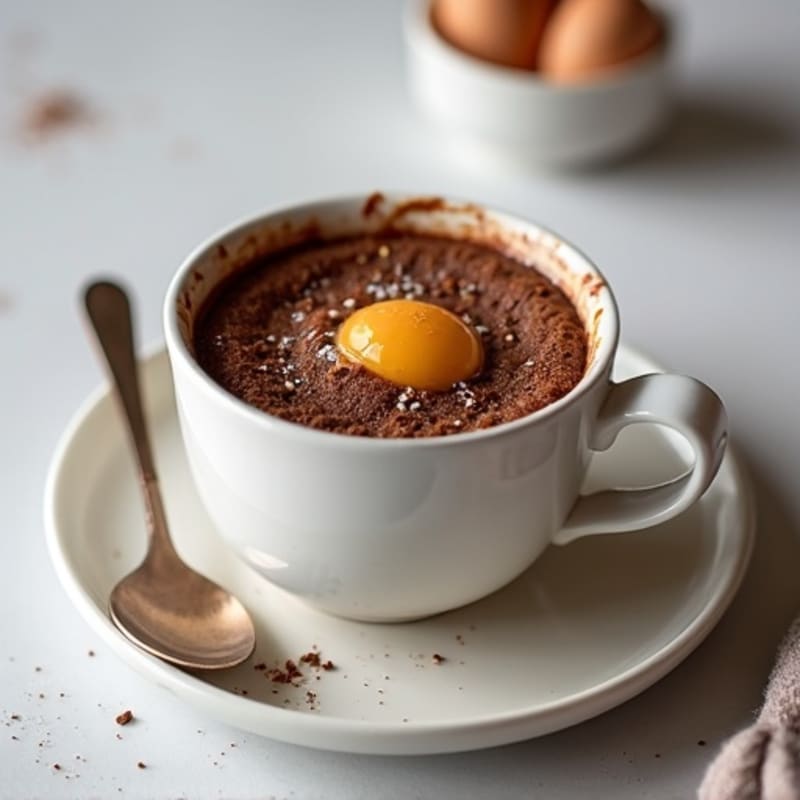 Protein Chocolate Mug Cake with Almond Butter