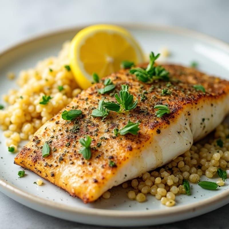 Herb-Crusted Pan Seared Dorade with Lemon