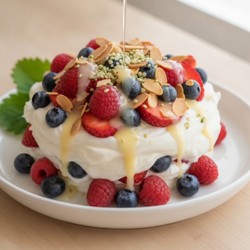 Greek Yogurt Protein Parfait with Mixed Berries
