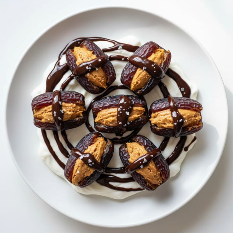 Chewy Dark Chocolate Peanut Butter Dates