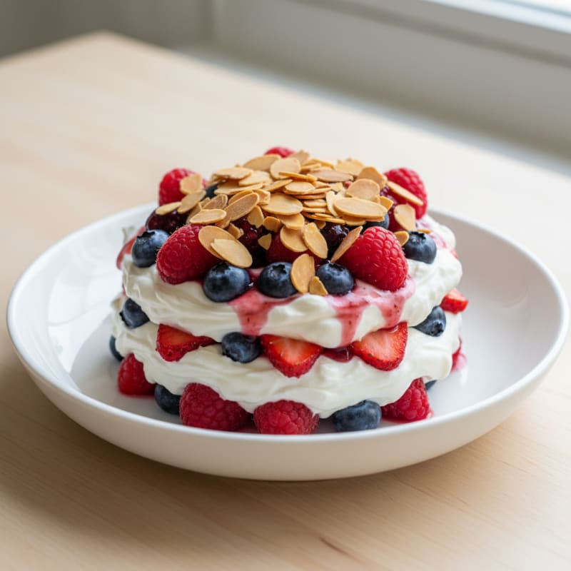 Greek Yogurt Protein Parfait with Mixed Berries
