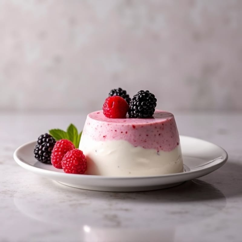 Greek Yogurt Protein Mousse with Mixed Berries
