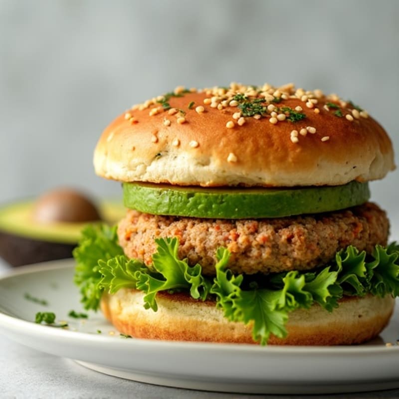 Herb-Crusted Turkey Burger with Avocado