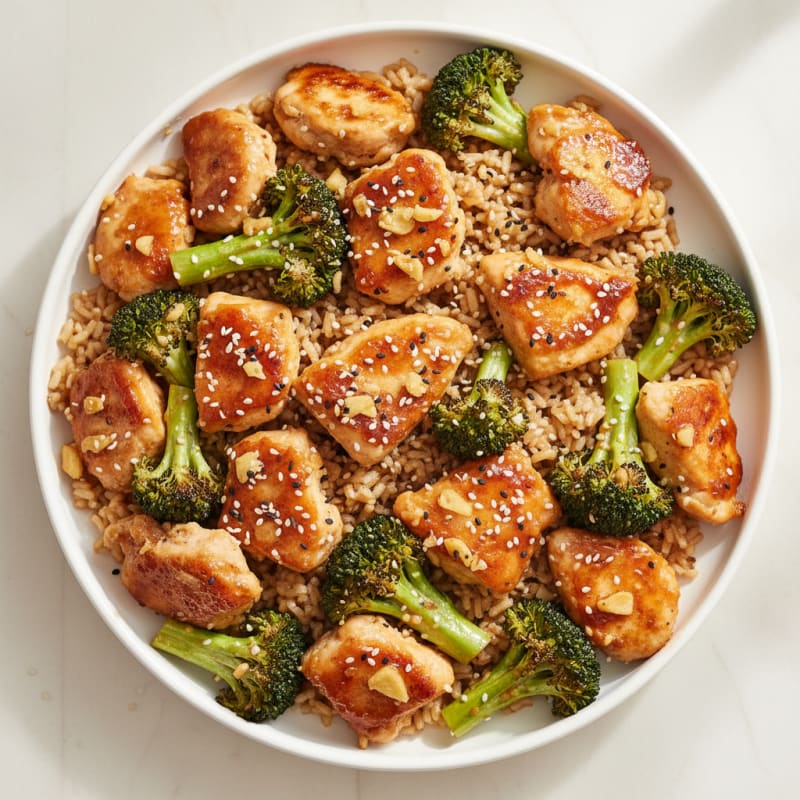 Crispy Teriyaki Chicken and Broccoli